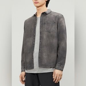NWOT Allsaints Garforth long sleeve button-up shirt size L